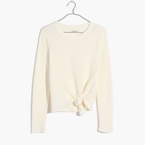 Madewell Texture & Thread Jacquard Knot-Front Top